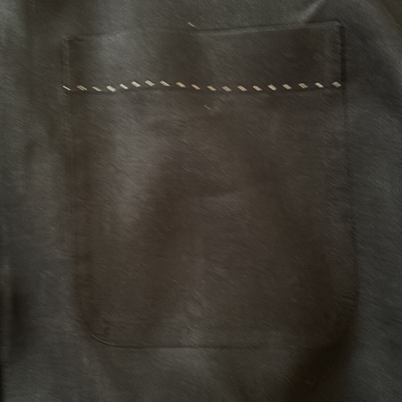 Nat Nast, L, Black Linen shirt, detailed embroidery, contrast stitching - Picture 7 of 8